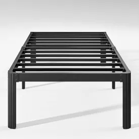 14in Twin XL Heavy Duty Bed Frame No Box Spring Needed, Tall Metal Twin XL Platform Bed Frame with Round Corners, Easy Assembly, Noise Free, Black