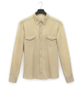 2001 Western Shirt with Zig-Zag Stitching in Stretch Cotton Poplin