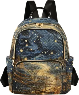 ALAZA Travel Backpack Purse for Women Fashion Anti-theft Work Casual Nocturne Night Scene Daypack Shoulder Bag Medium