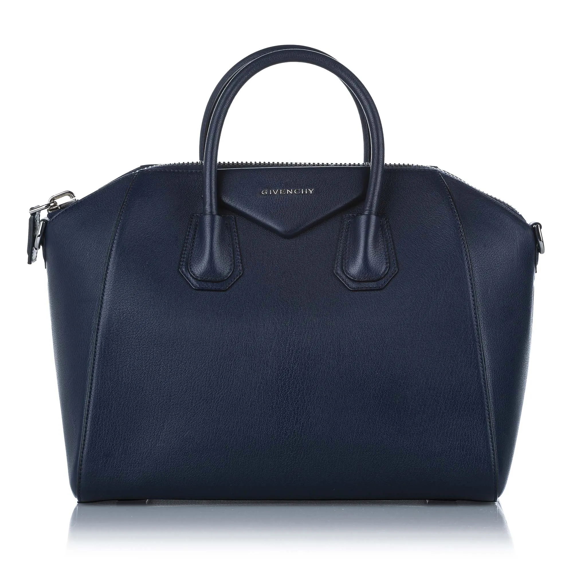 Antigona Leather Satchel Blue