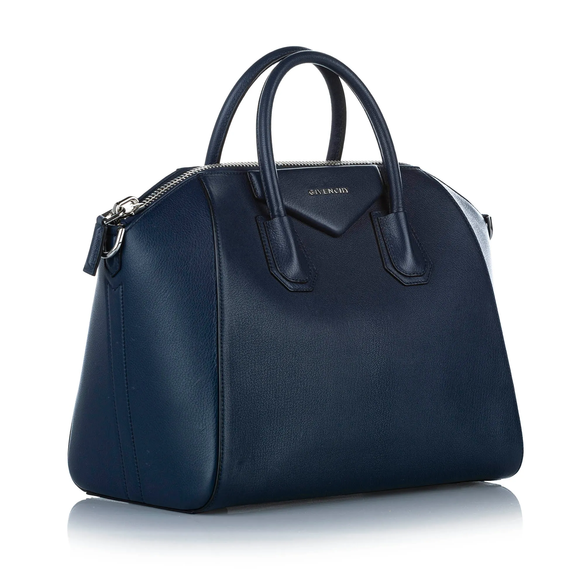 Antigona Leather Satchel Blue