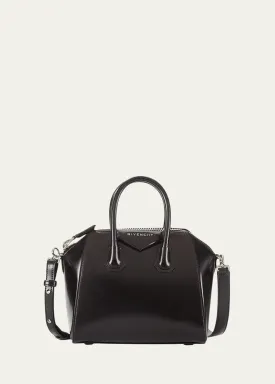 Antigona Mini Top Handle Bag in Box Leather
