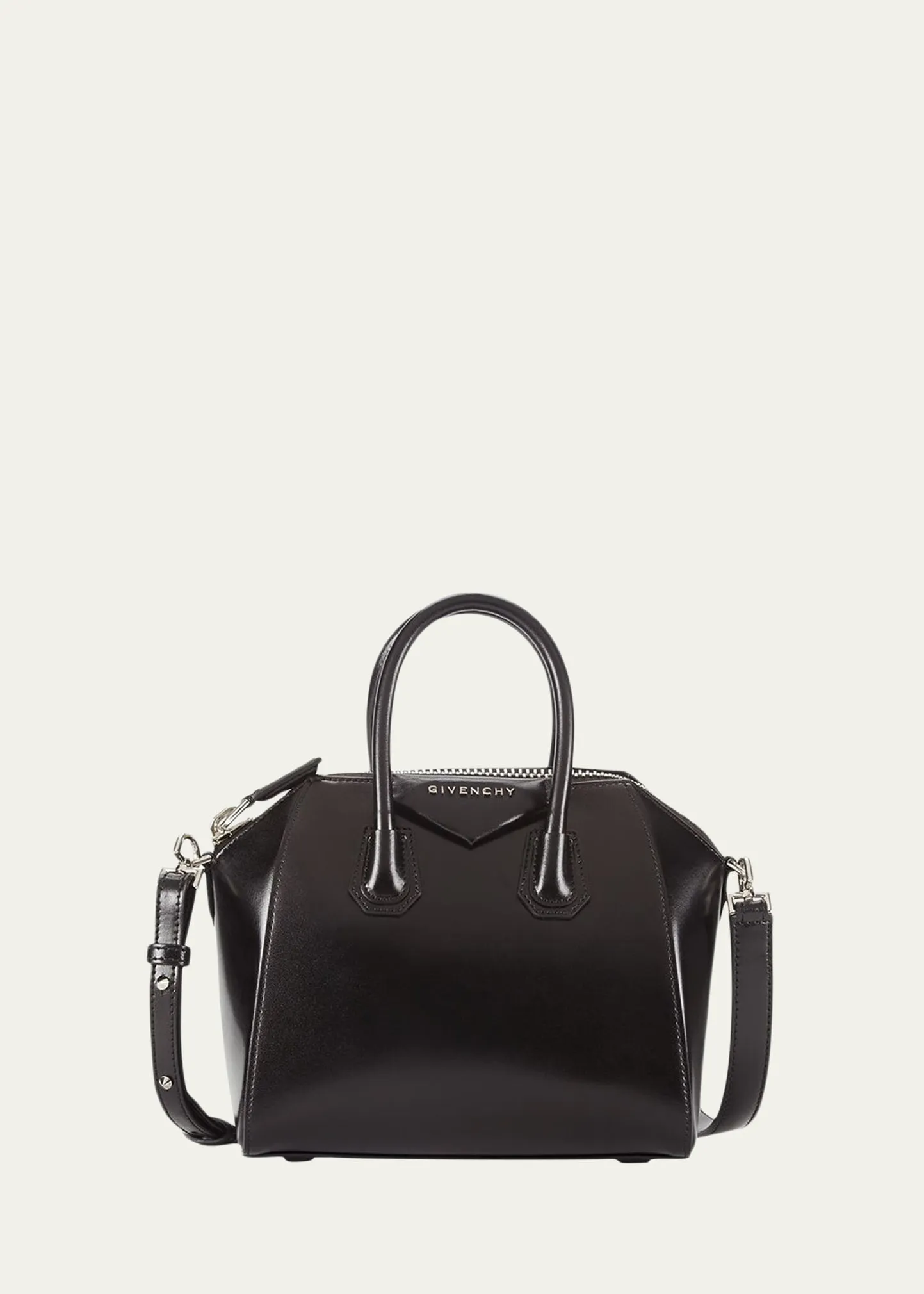 Antigona Mini Top Handle Bag in Box Leather