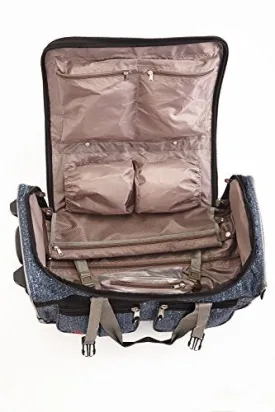 Athalon 34" 15 Pocket Duffel Denim Rain Rolling, One Size