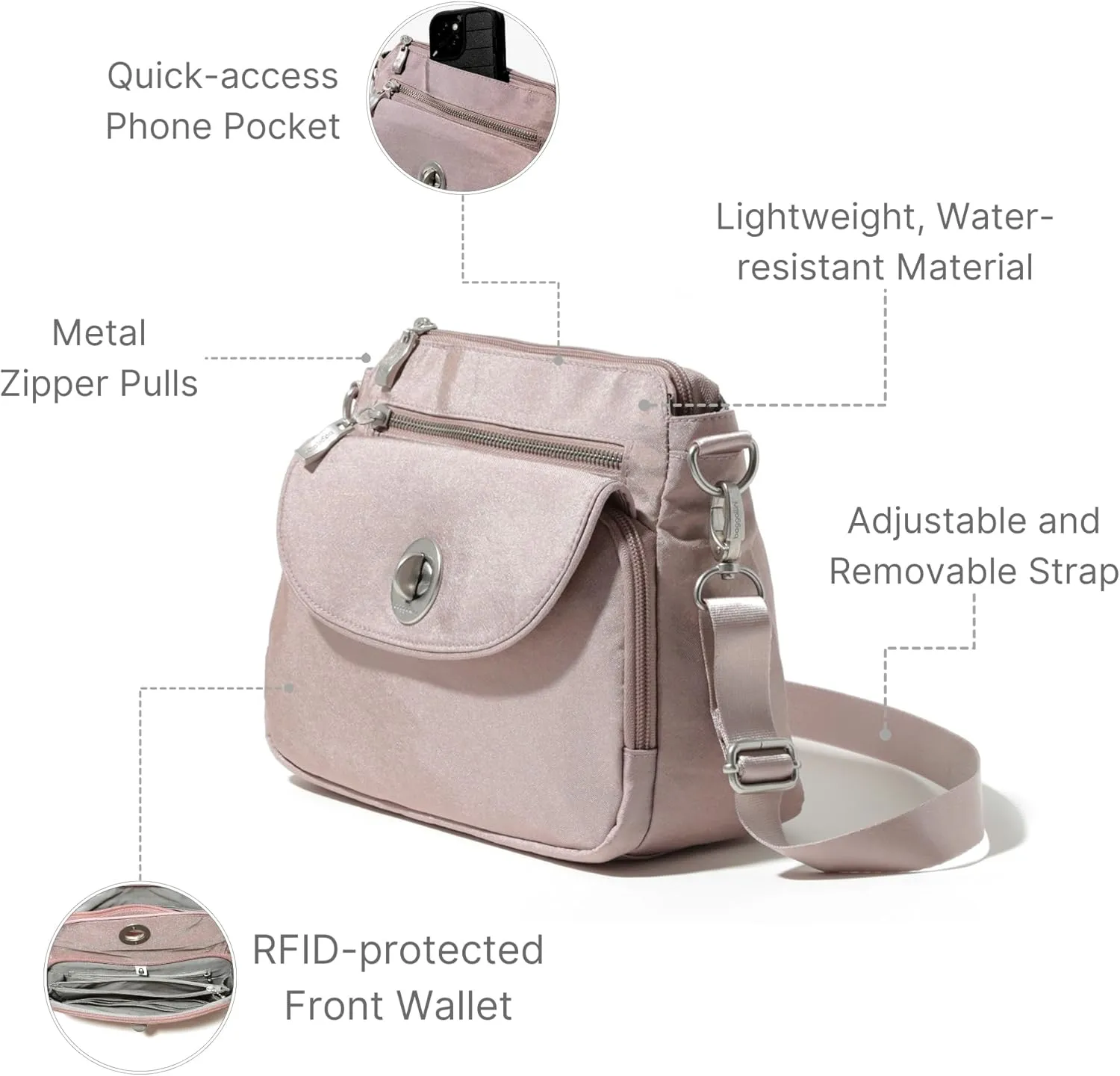 Baggallini Women's Calais Crossbody Bag