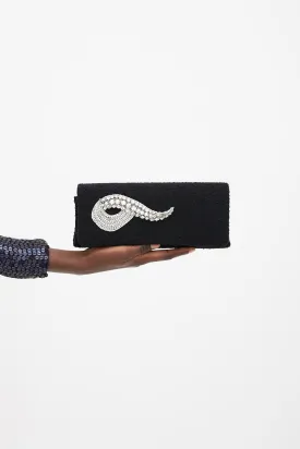 Black Tweed 2006 Autumn Embellished Clutch