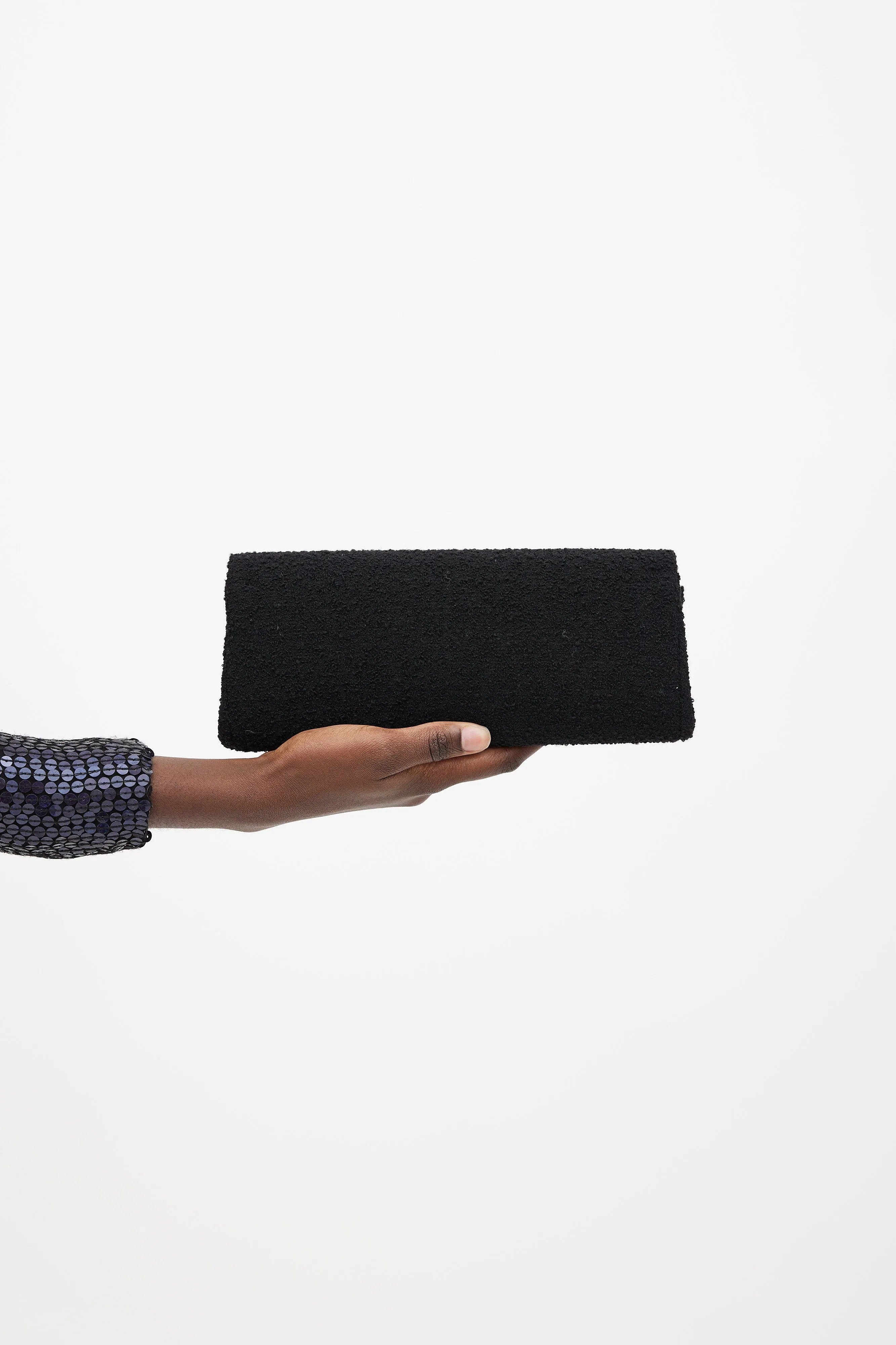 Black Tweed 2006 Autumn Embellished Clutch