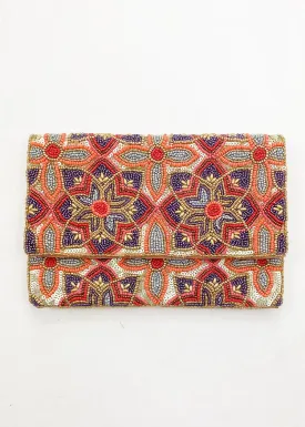 Boda "Floral" Beaded Clutch