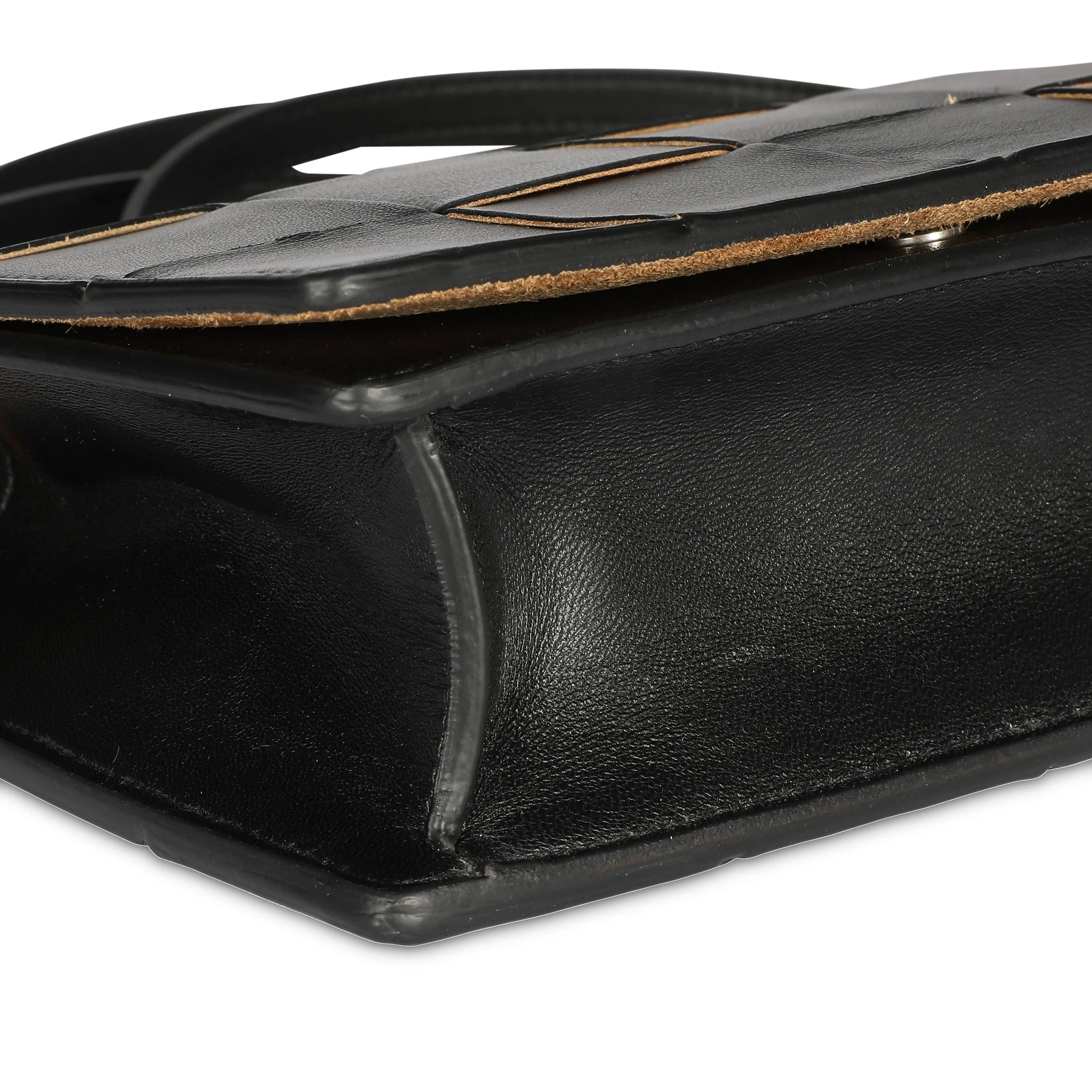 Bottega Veneta Black Leather Mini Cassette Crossbody Bag