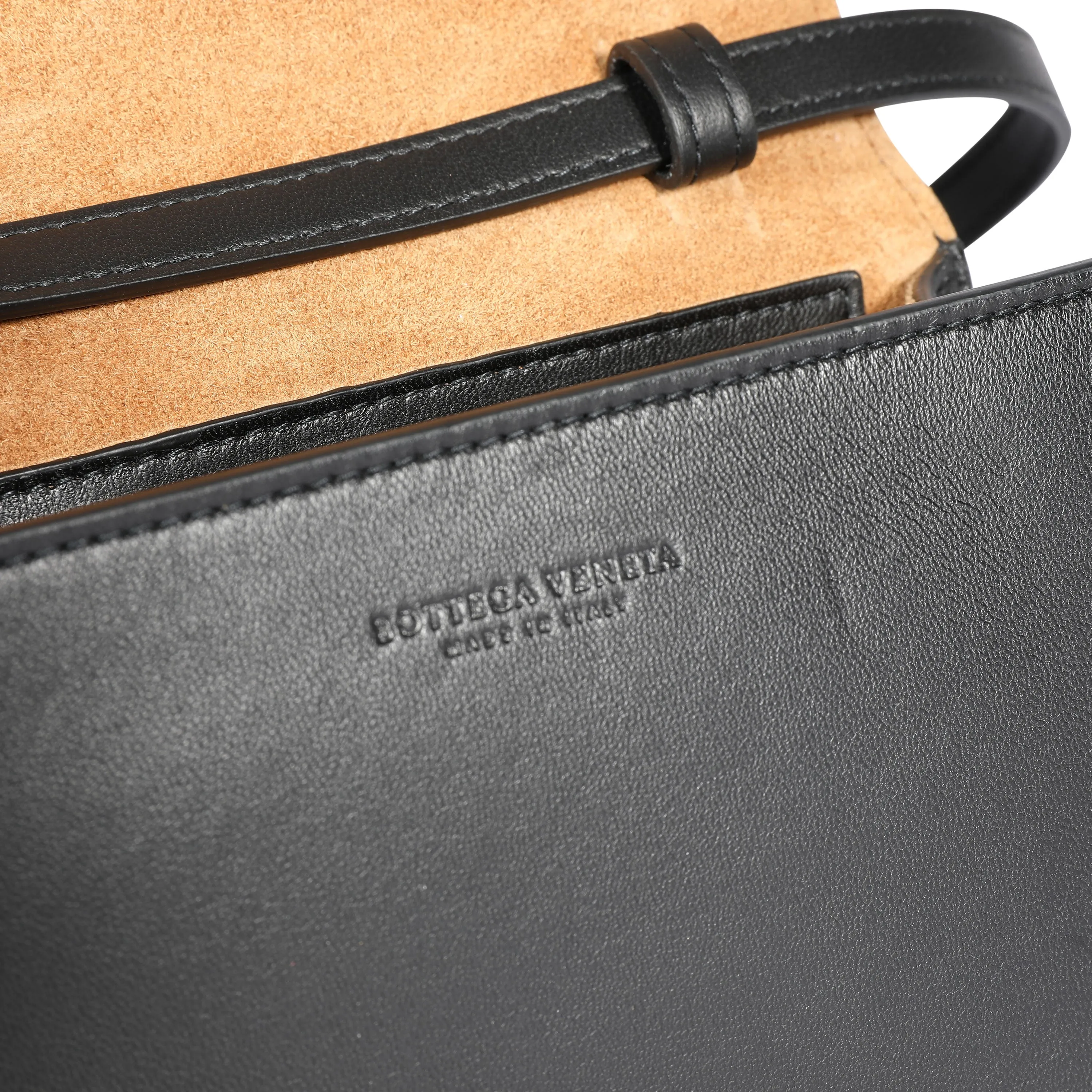 Bottega Veneta Black Leather Mini Cassette Crossbody Bag