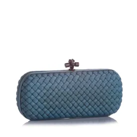 Bottega Veneta Knot Silk Clutch Bag (SHG-22721)