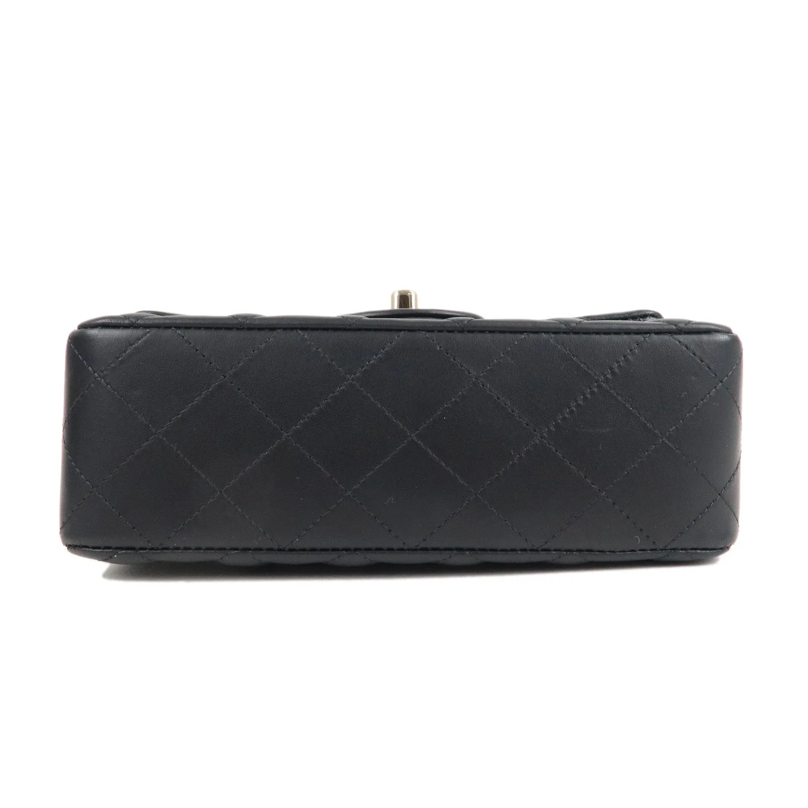 CHANEL Mini Matelasse Lamb Skin Chain Shoulder Bag Black A69900