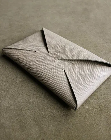 Cute Womens Yellow Leather Envelope Wallet Slim Clutch Purse Checkbook Long Wallet for Women