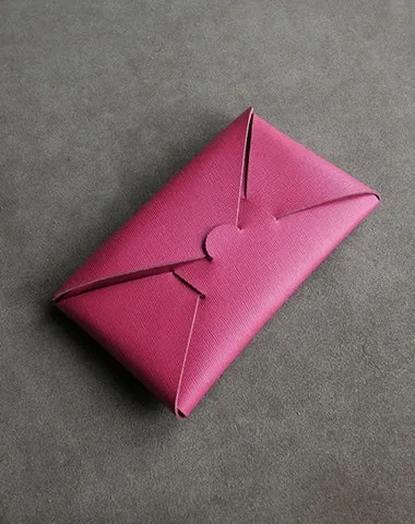 Cute Womens Yellow Leather Envelope Wallet Slim Clutch Purse Checkbook Long Wallet for Women