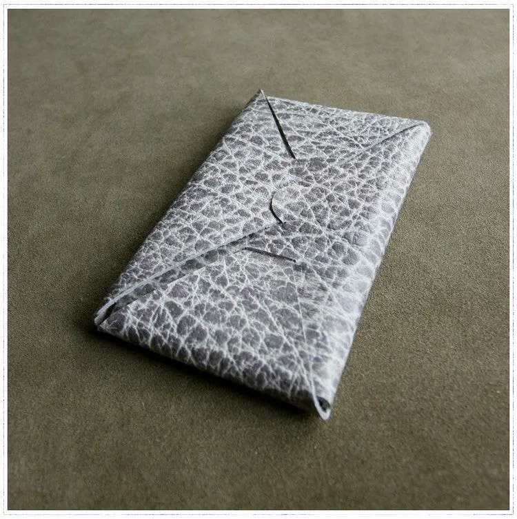 Cute Womens Yellow Leather Envelope Wallet Slim Clutch Purse Checkbook Long Wallet for Women