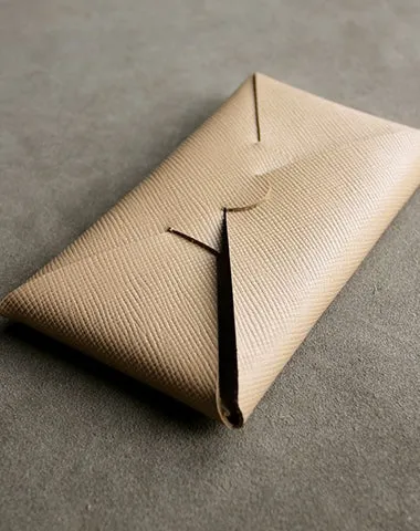 Cute Womens Yellow Leather Envelope Wallet Slim Clutch Purse Checkbook Long Wallet for Women