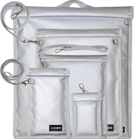 Faraday Bags for Phones, Large Faraday Bag for Laptop & Tablet, Faraday Pouch with Lanyard for Phone & Key Fob RFID Signal Blocker, Faraday Cage Protection Bags for Electronics, 5 Packs
