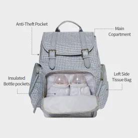 Fashion Tweed Baby Diaper Bag Backpack