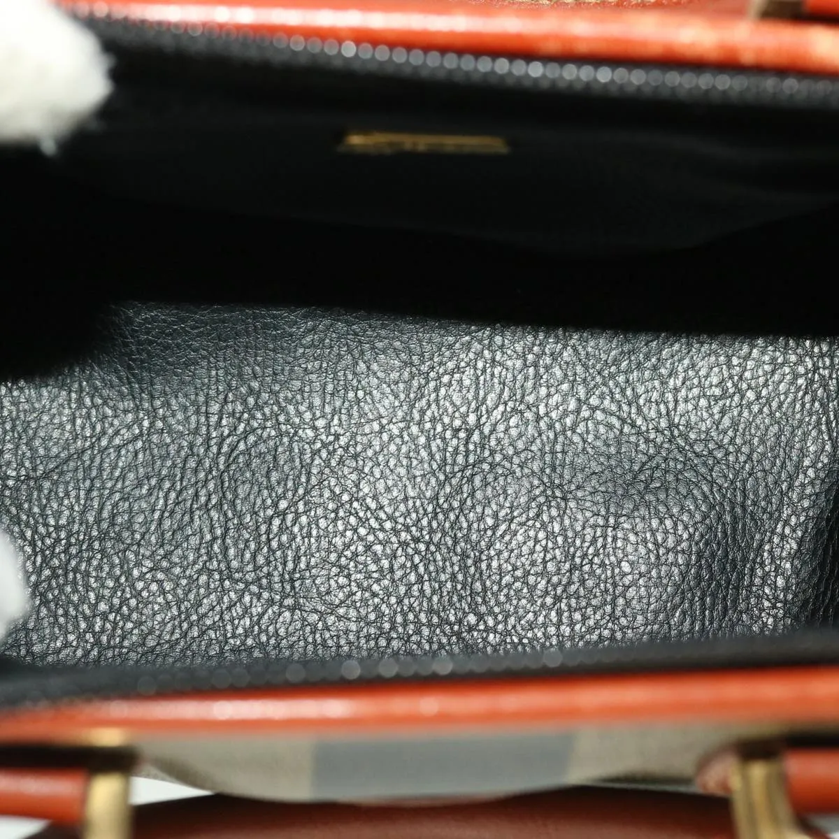 FENDI Pecan Canvas Mini Hand Bag Brown Black  am4474