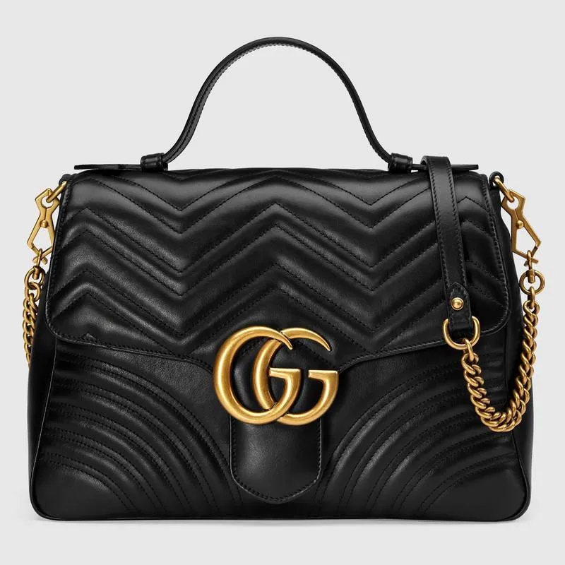 GG Marmont Medium Top Handle Bag - Nude or Black