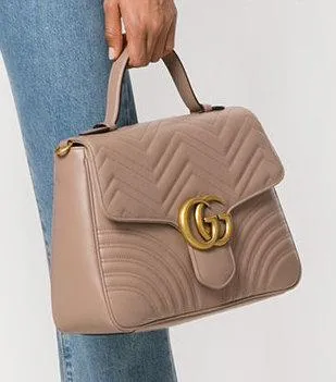 GG Marmont Medium Top Handle Bag - Nude or Black