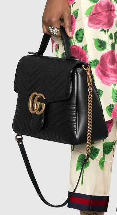 GG Marmont Medium Top Handle Bag - Nude or Black