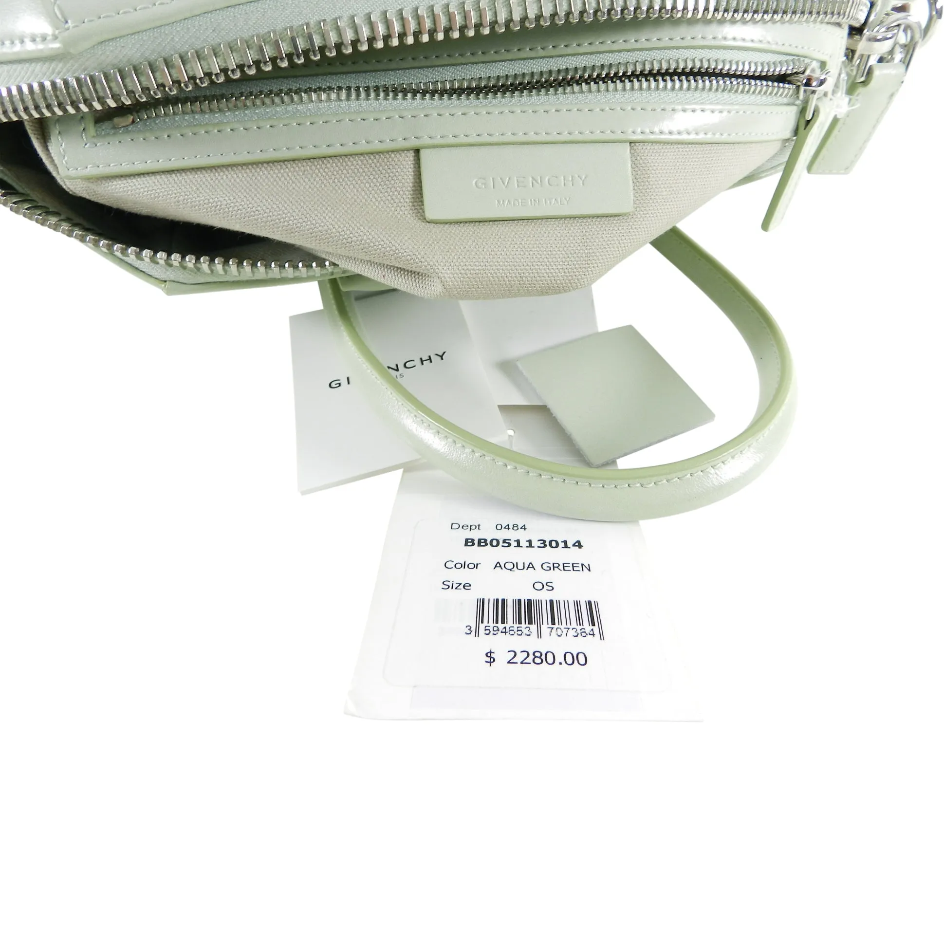 Givenchy Aqua Green Small Antigona Bag