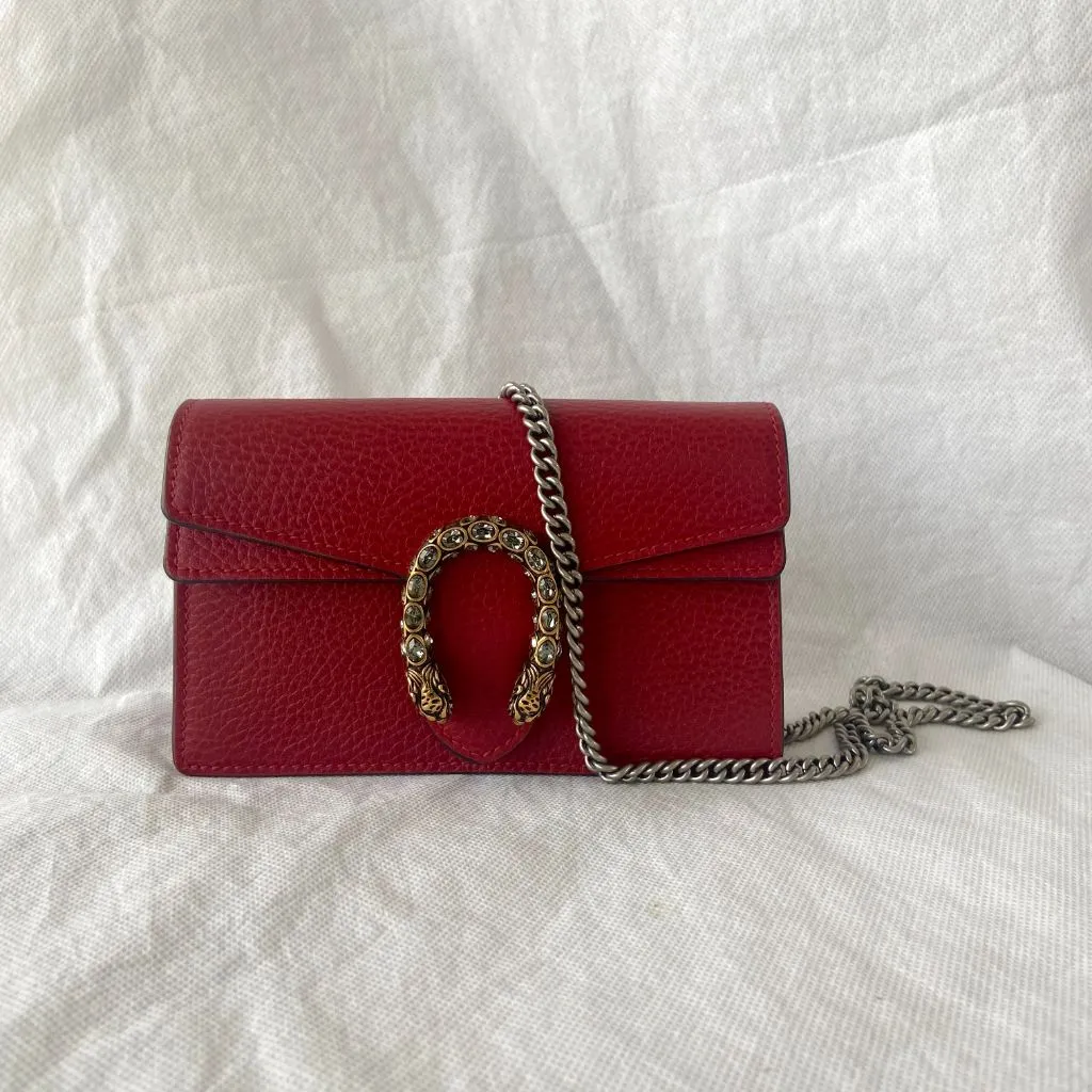 Gucci Dionysus leather super mini bag