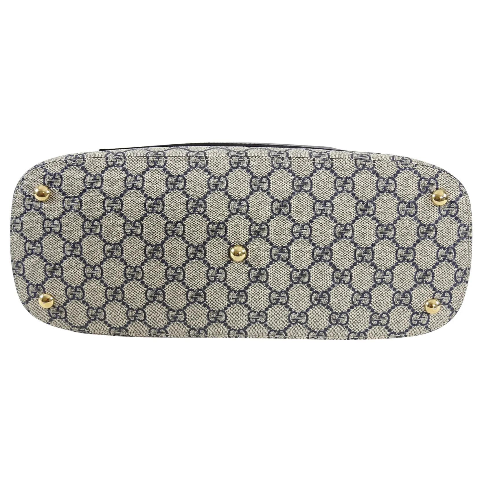 Gucci Navy Supreme Monogram GG Logo Top Handle Bag