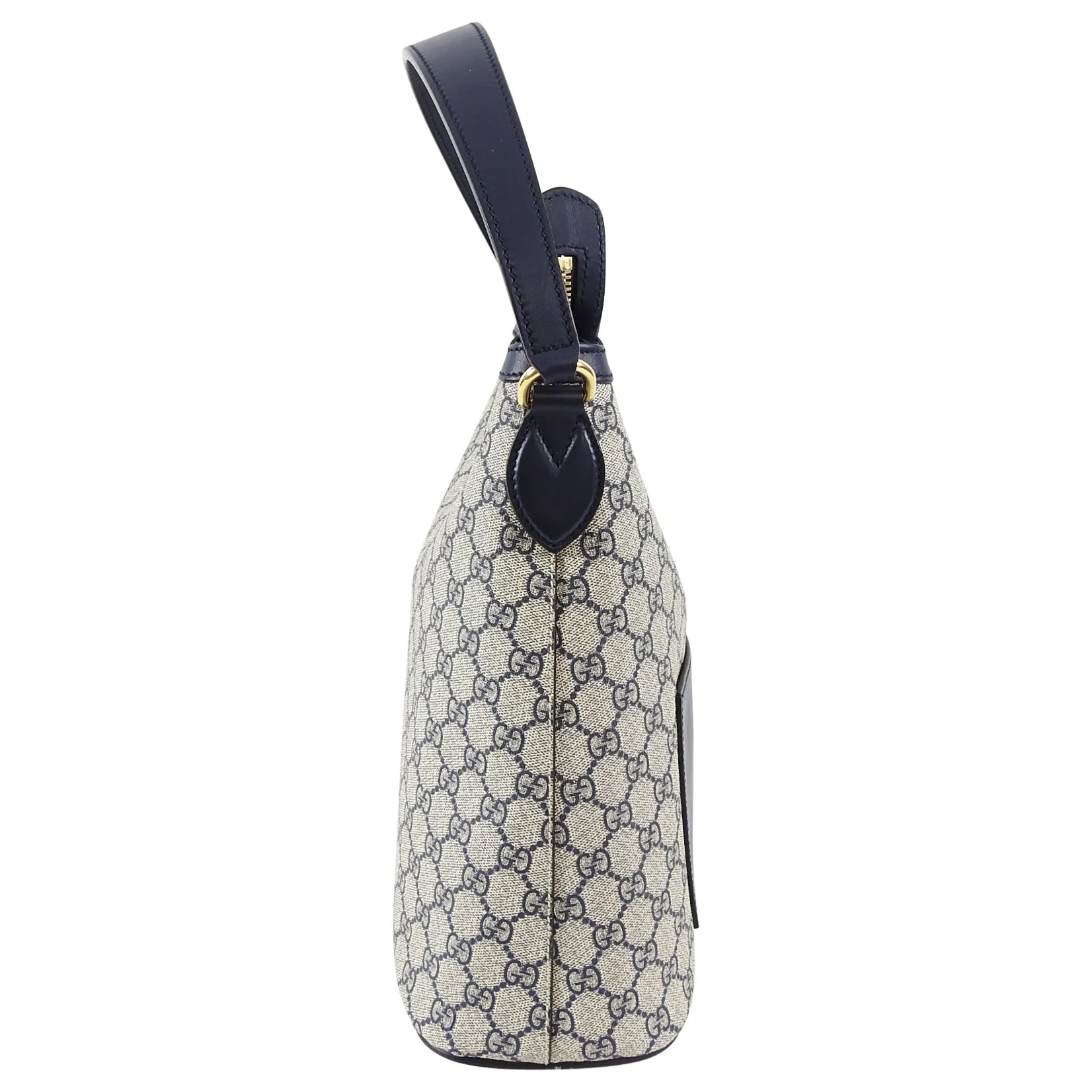 Gucci Navy Supreme Monogram GG Logo Top Handle Bag