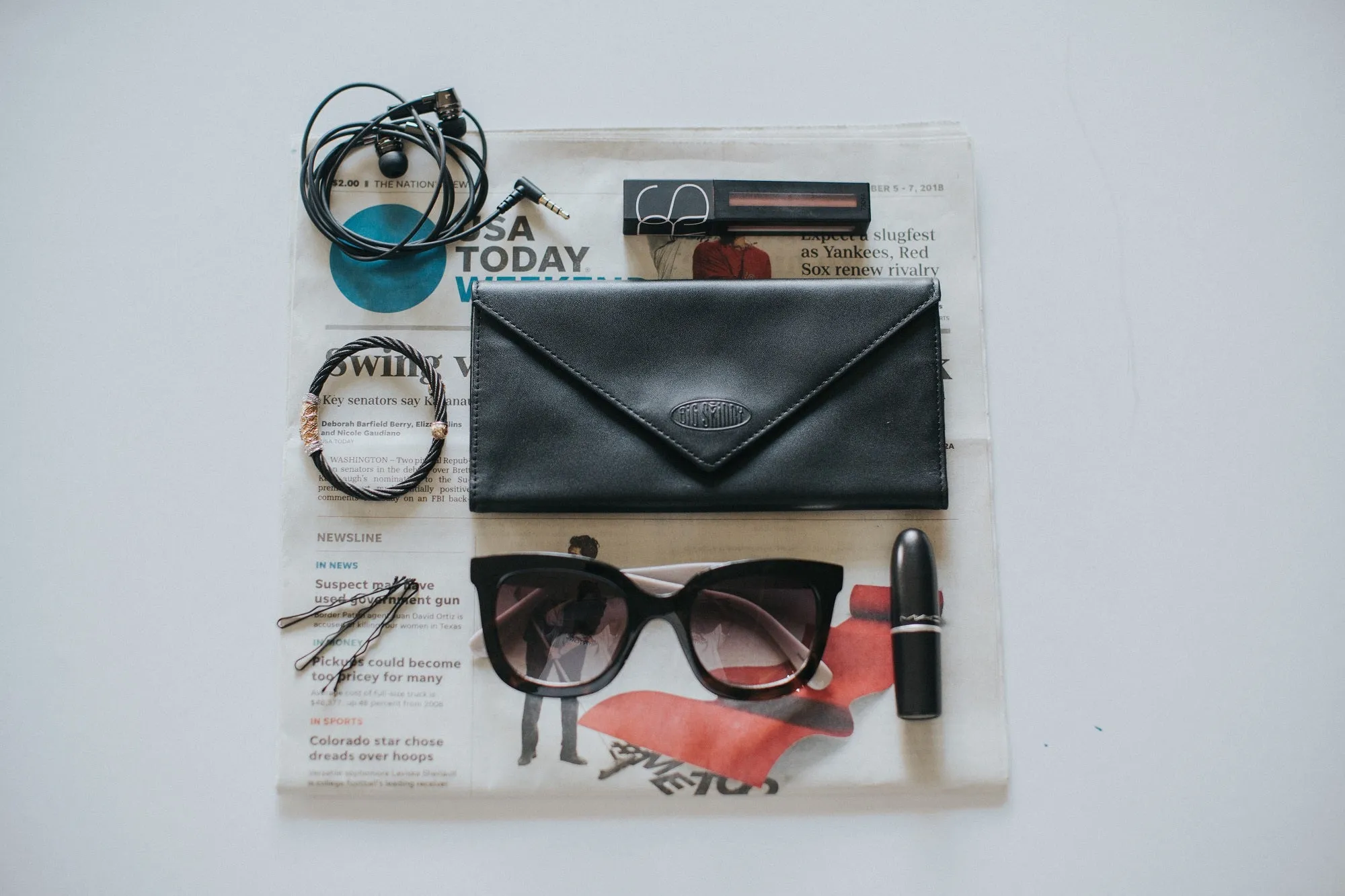 Leather Slimvelope Black