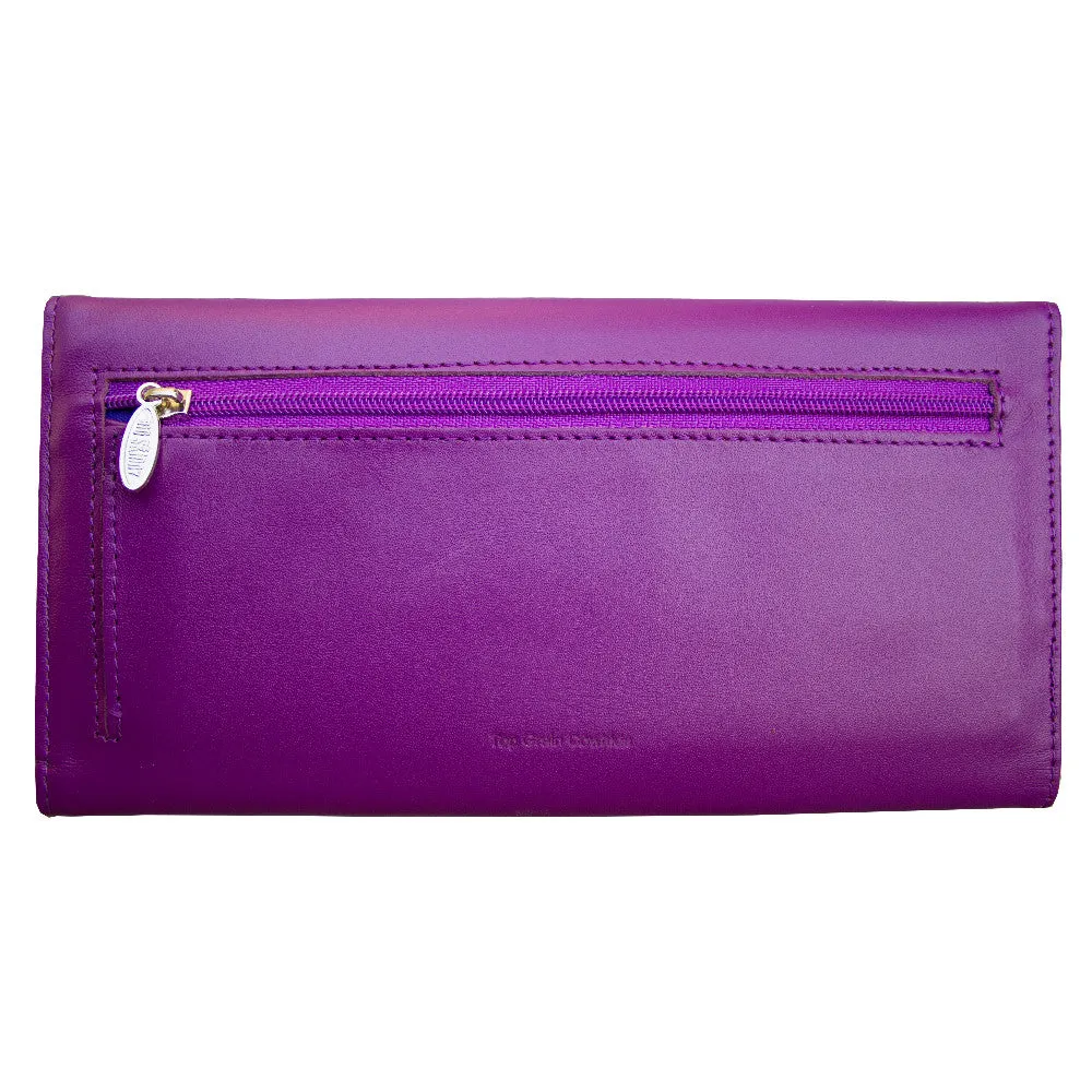 Leather Slimvelope Plum
