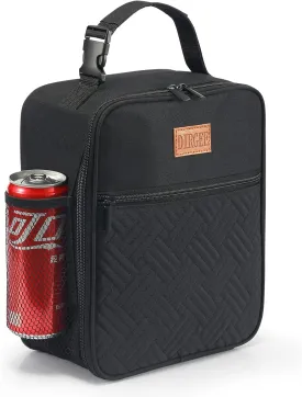 Lunch Box for Men Insulated Lunch Bag for Women Adults Small Lunch Bag for Office Work Lunch Bag For Men - Leakproof Freezable Cooler Bag Reusable Portable Lunch Box (Black)