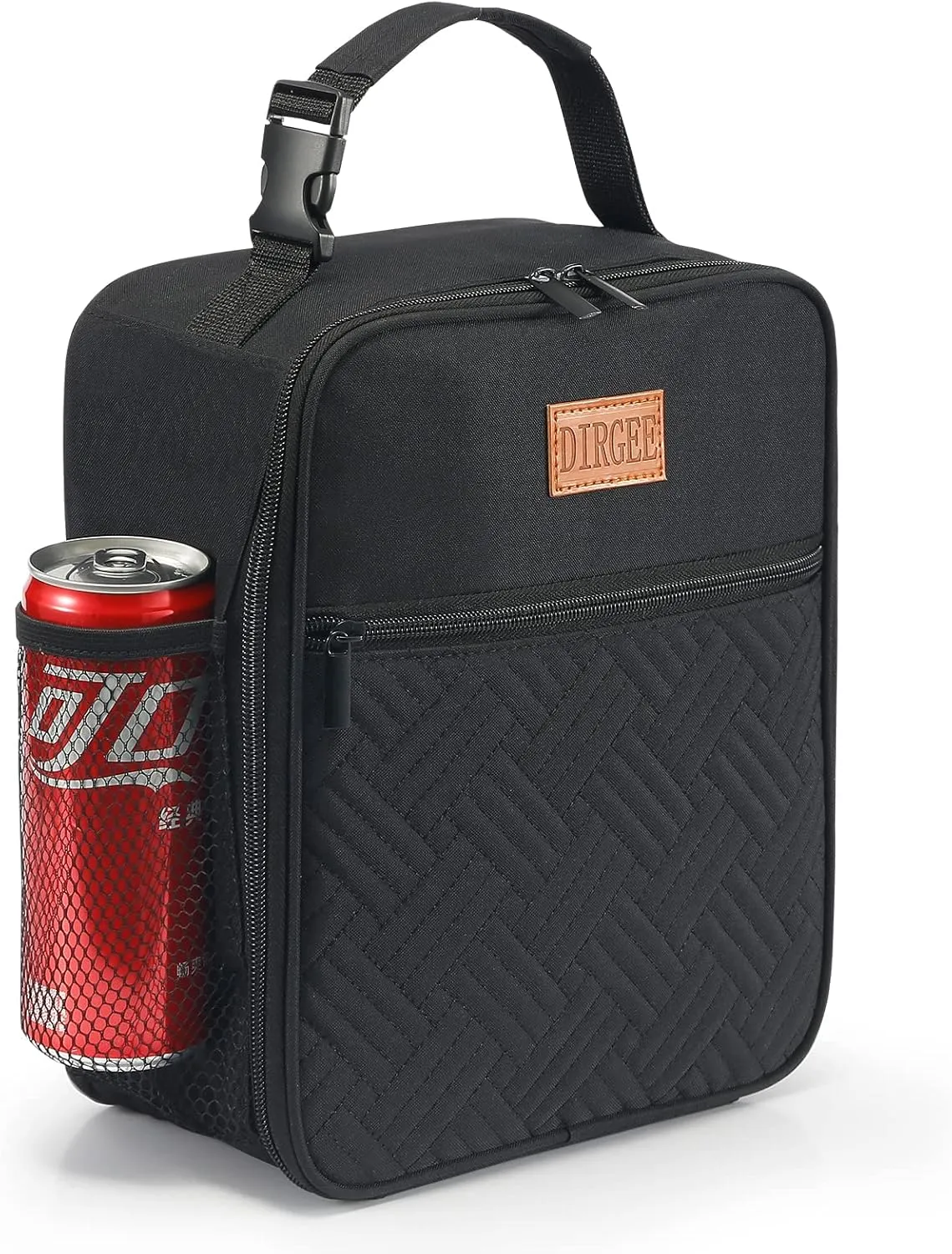 Lunch Box for Men Insulated Lunch Bag for Women Adults Small Lunch Bag for Office Work Lunch Bag For Men - Leakproof Freezable Cooler Bag Reusable Portable Lunch Box (Black)