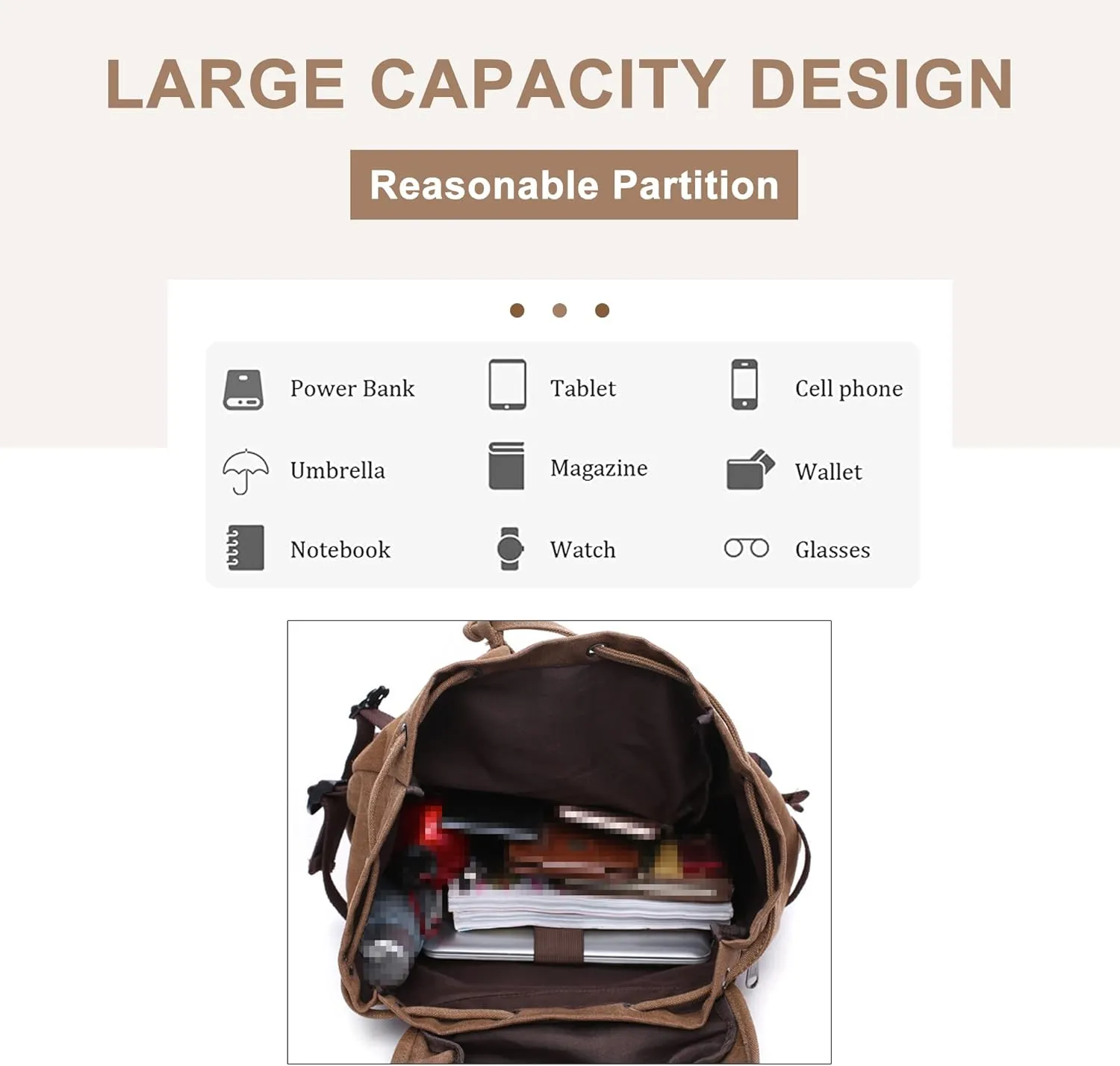 Men's Vintage Travel Duffel Bag Canvas Large Capacity Bookbag Weekender Overnight Bags for Climbing Camping (A/Blue)