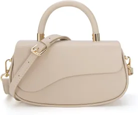 Milan Chiva Small Elegant Top Handle Purses for Women Mini Flap Cute Crossbody Purse