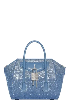 Mini Antigona Lock Bag - Denim