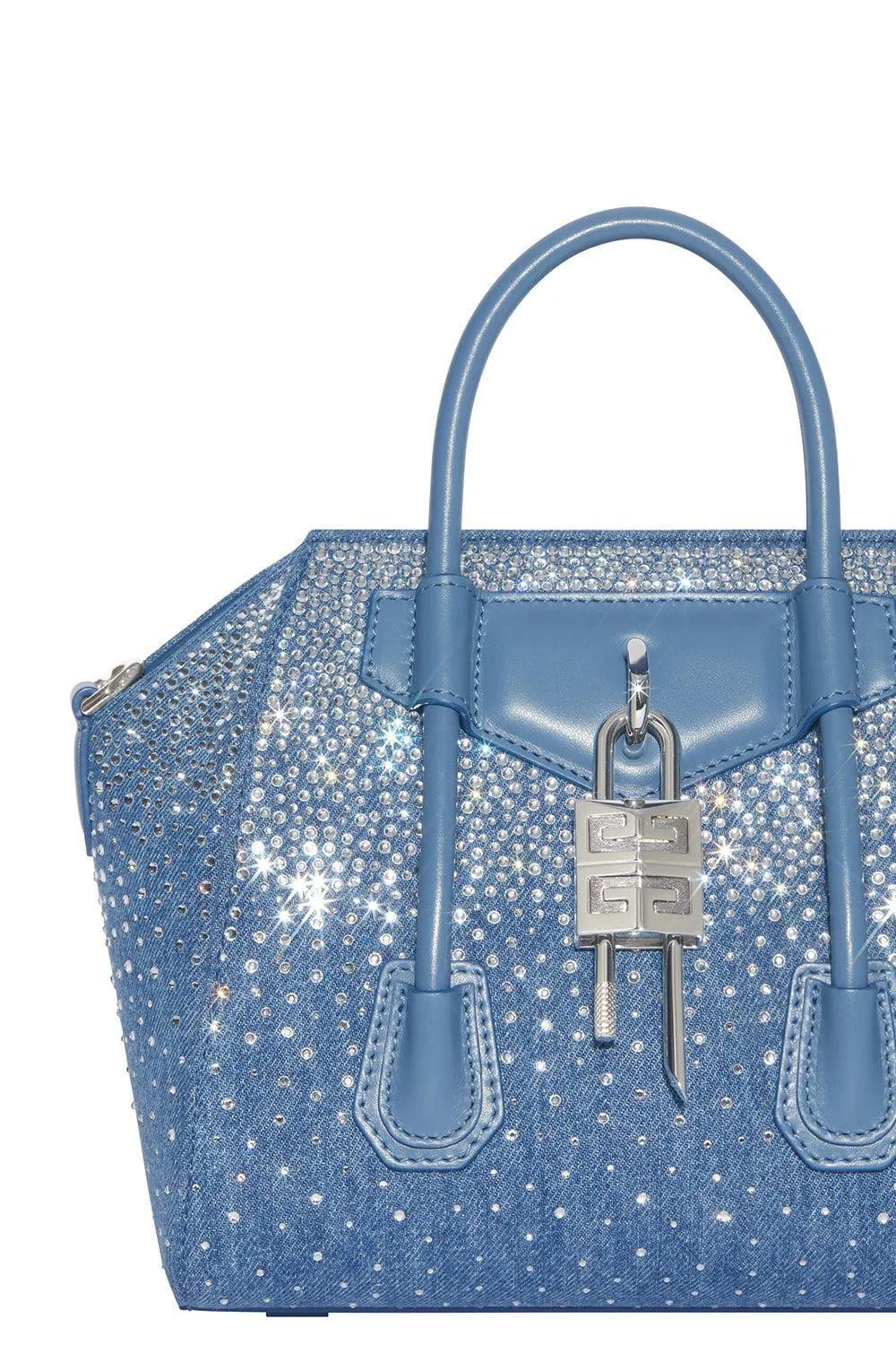 Mini Antigona Lock Bag - Denim
