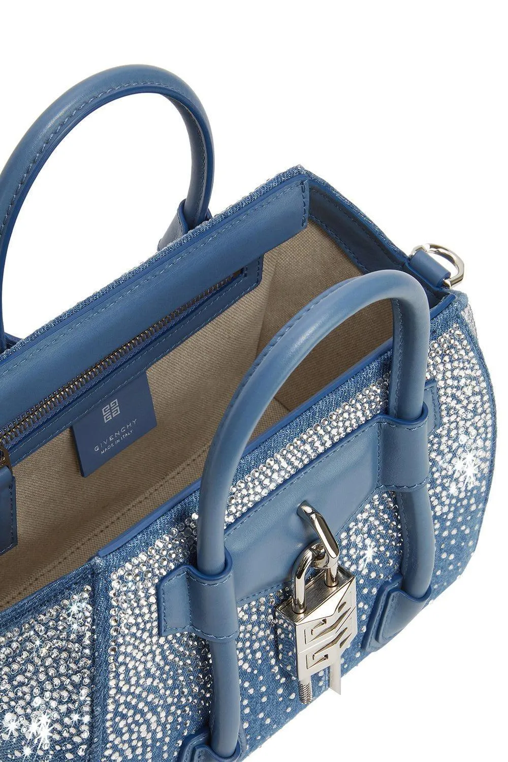 Mini Antigona Lock Bag - Denim