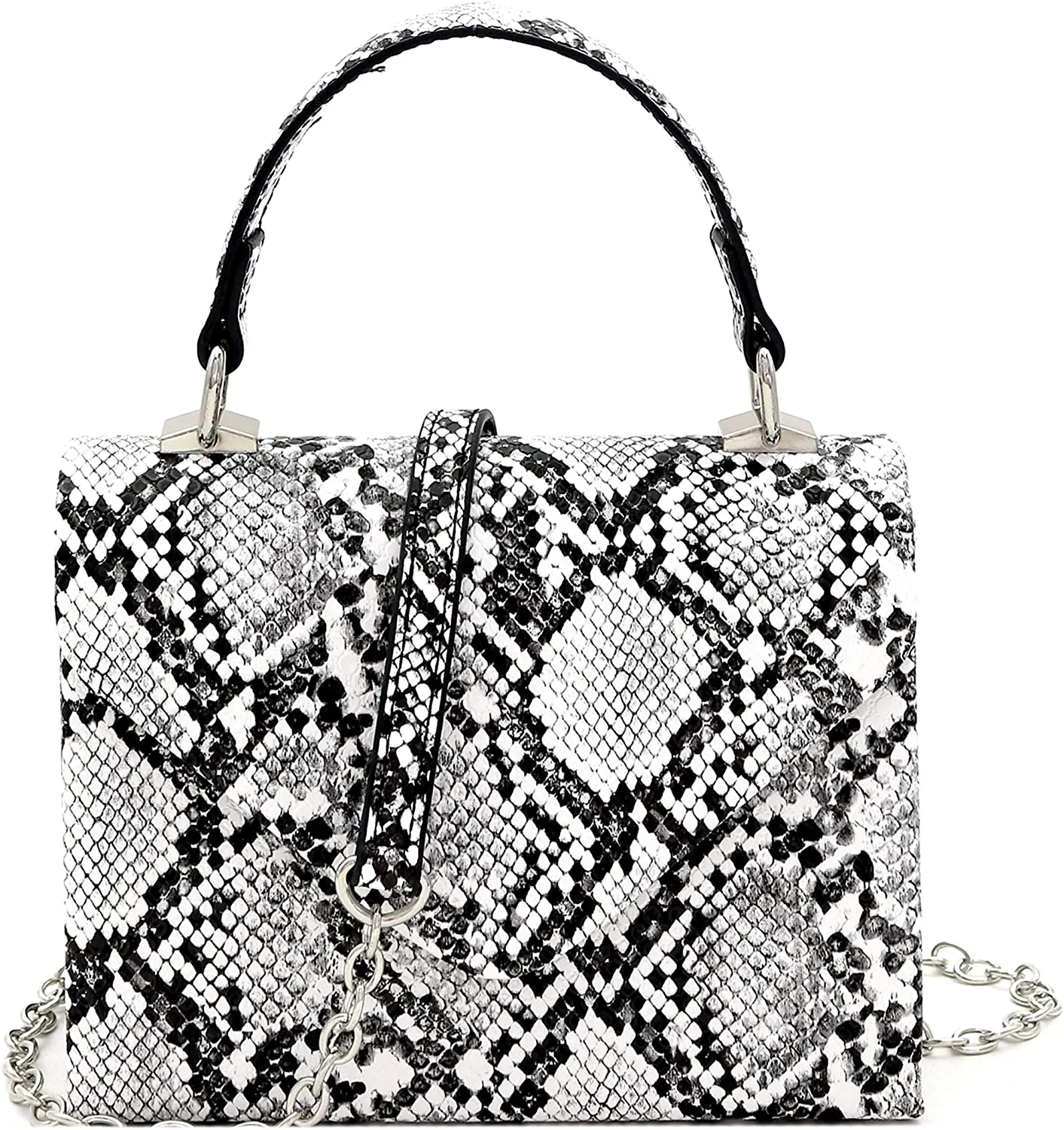 Mini Retro Glitter Pink Box Flap leather Satchel Crossbody Handbag