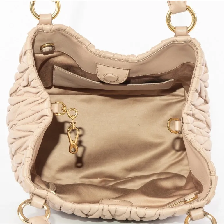 Miu Miu Matelassé Leather Shoulder Bag