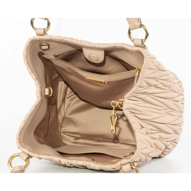Miu Miu Matelassé Leather Shoulder Bag
