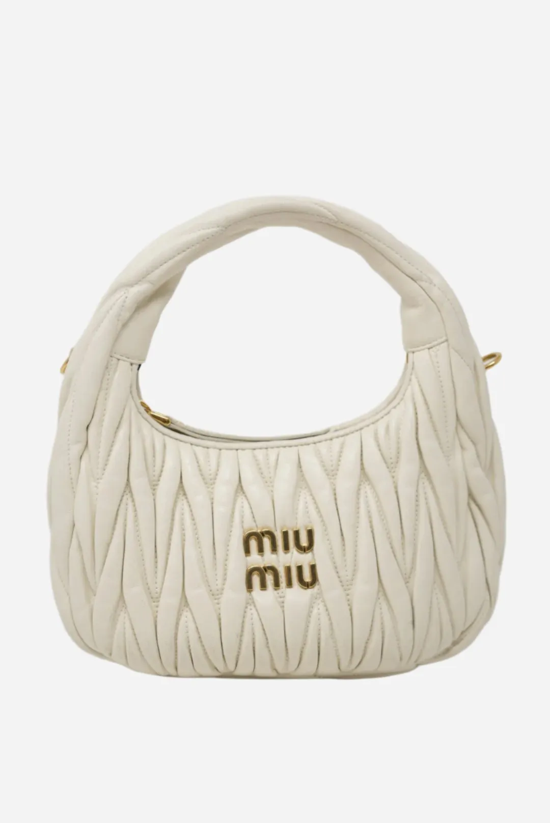 Miu Miu Wander matelassé hobo bag