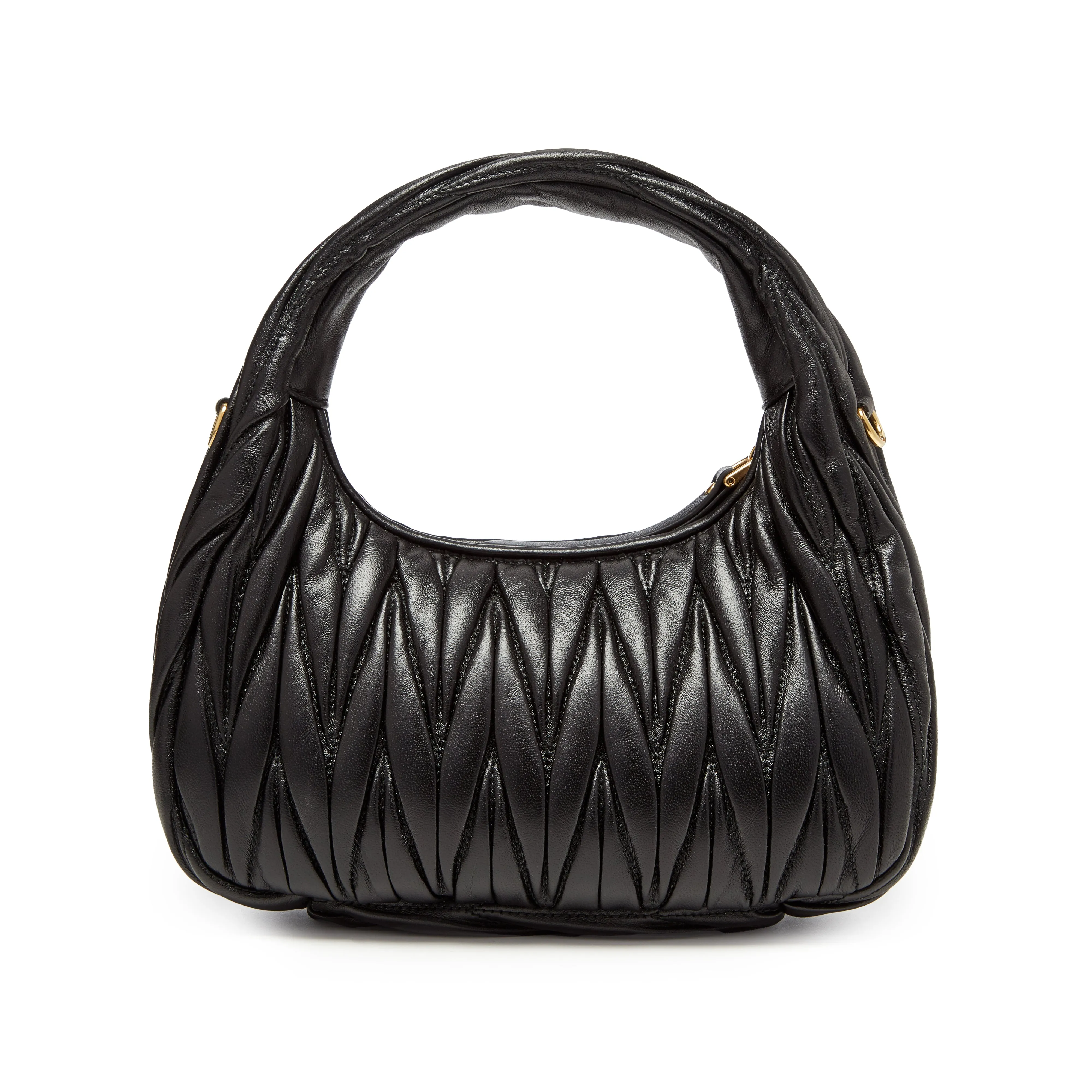 Miu Miu - Wander Mini Hobo Bag  - (Black)