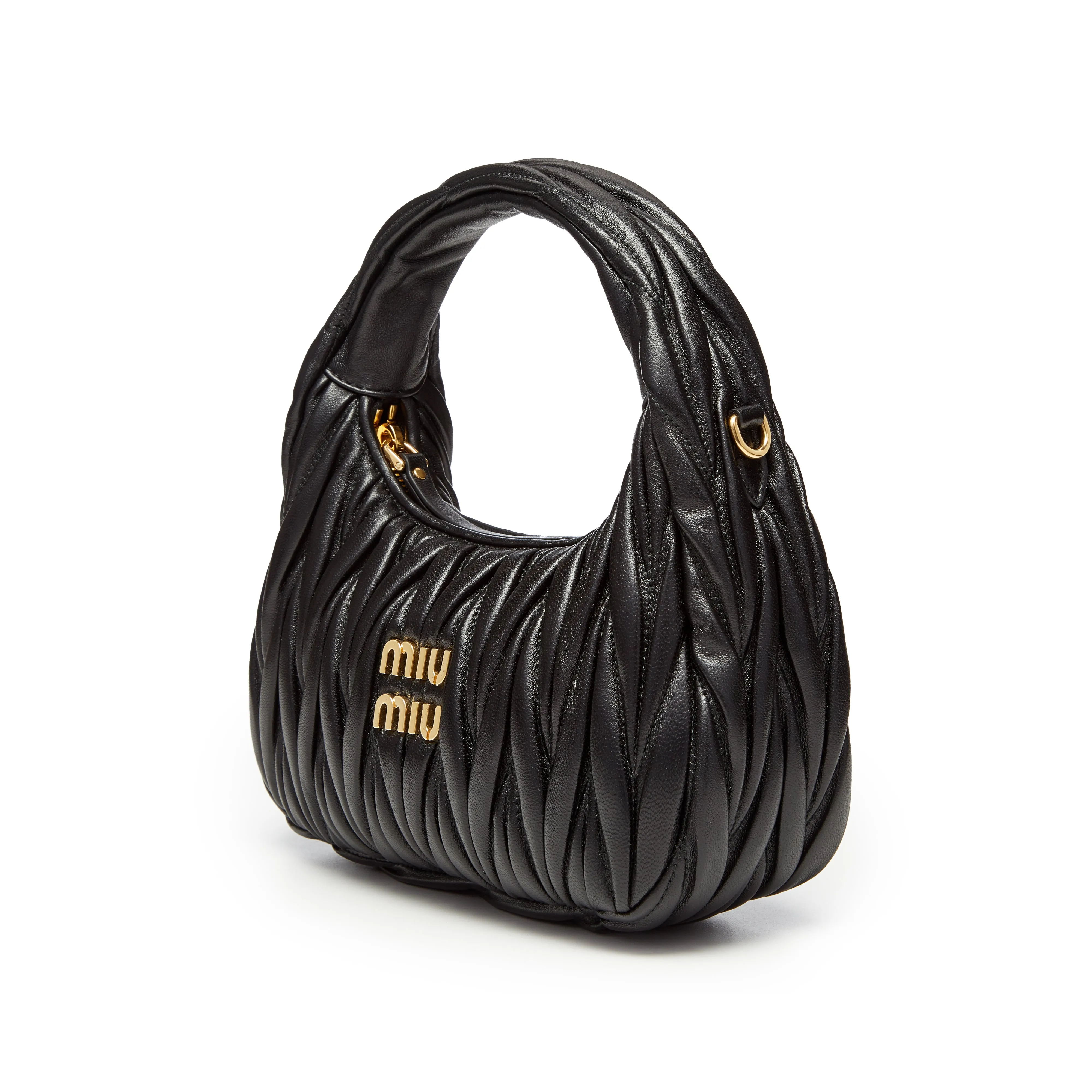 Miu Miu - Wander Mini Hobo Bag  - (Black)