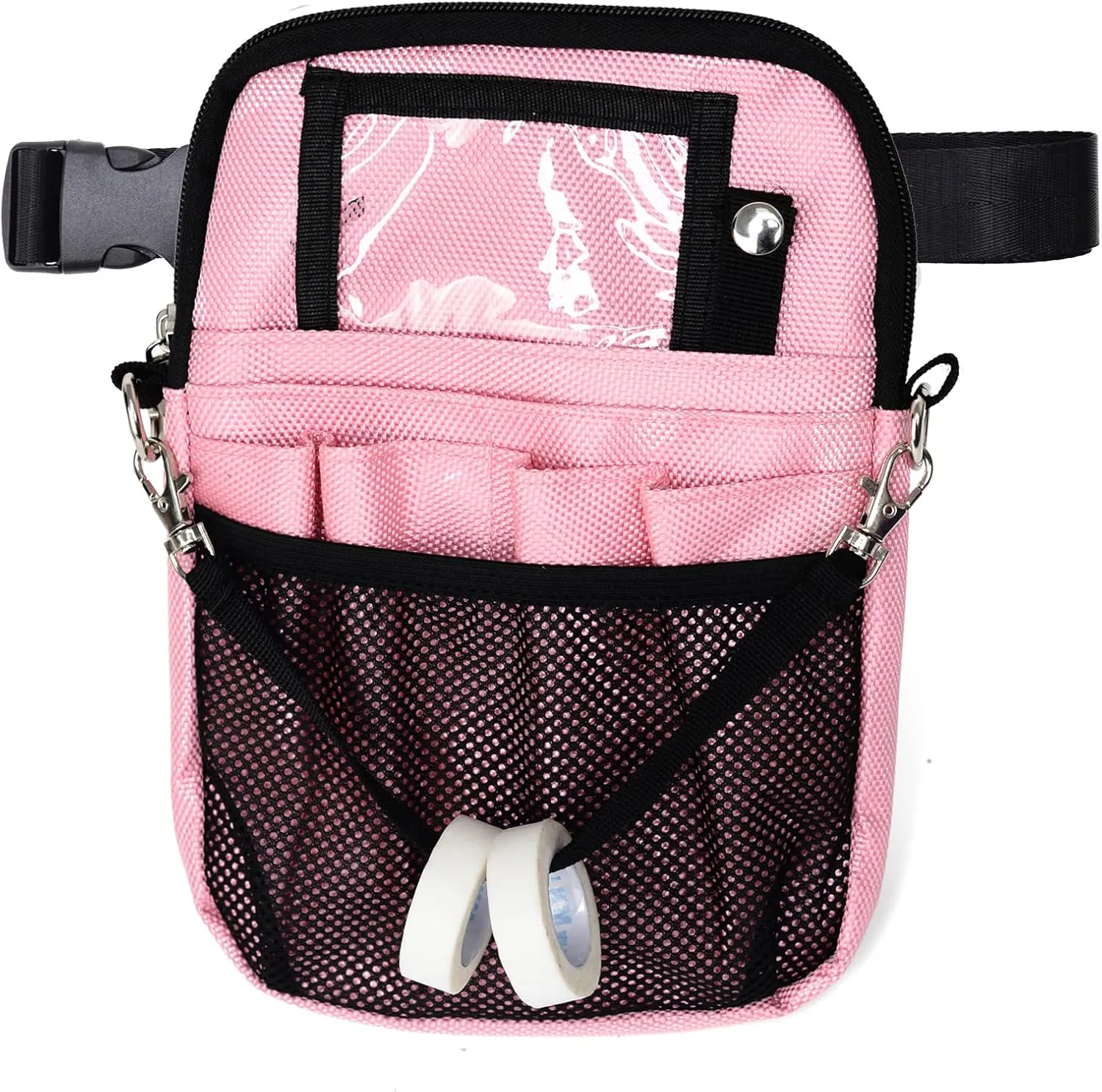 Nurse Fanny Pack, Multi Compartment Nursing Fanny Pack with Pockets | Utility Waist Bag for Work Supplies, Suit for Nurses, RN, Vet, EMT(Pink)