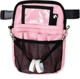 Nurse Fanny Pack, Multi Compartment Nursing Fanny Pack with Pockets | Utility Waist Bag for Work Supplies, Suit for Nurses, RN, Vet, EMT(Pink)