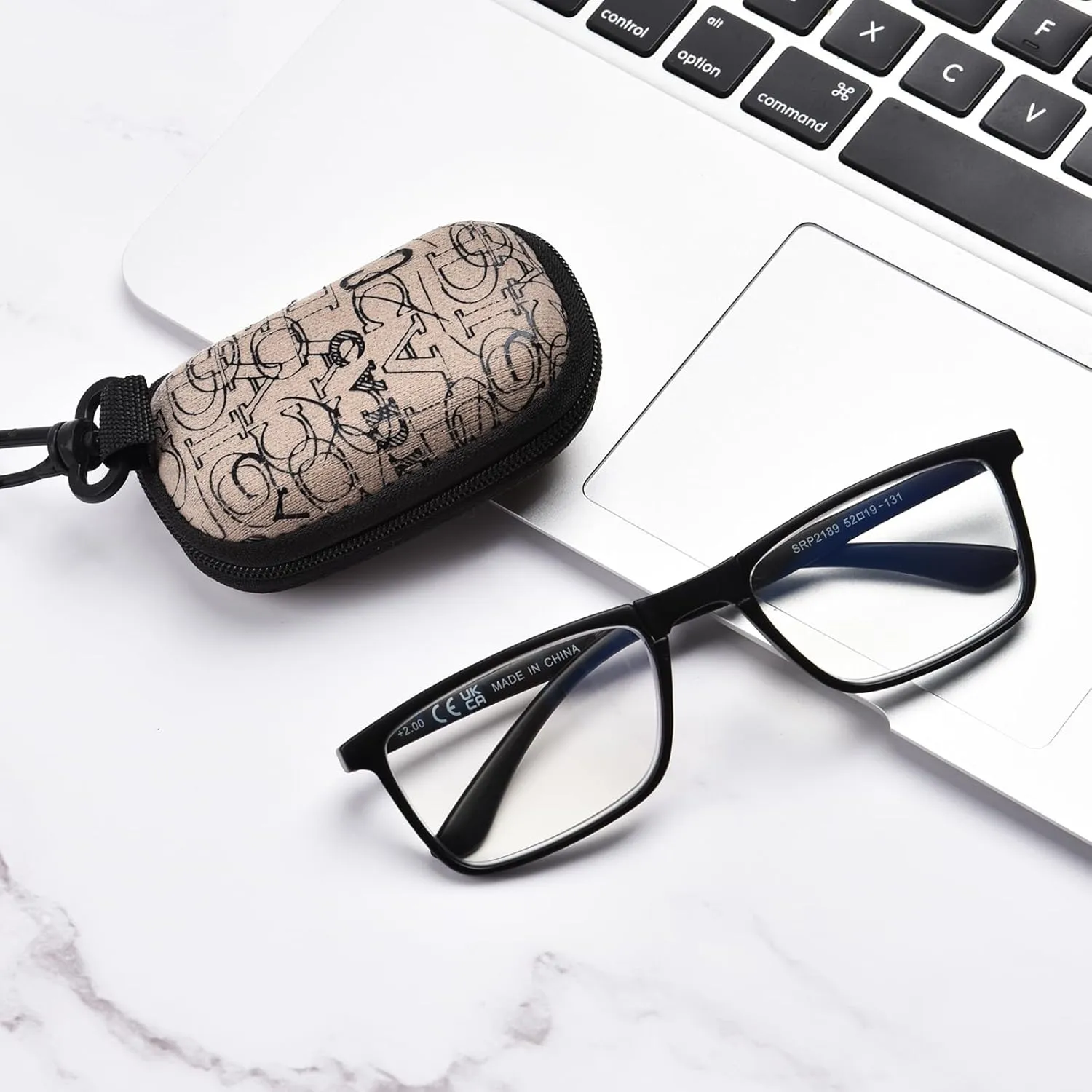 OPTOFENDY Folding Reading Glasses for Women Men, Small Spring Hinge Readers, Portable Blue Light Glasses with Zipper Case