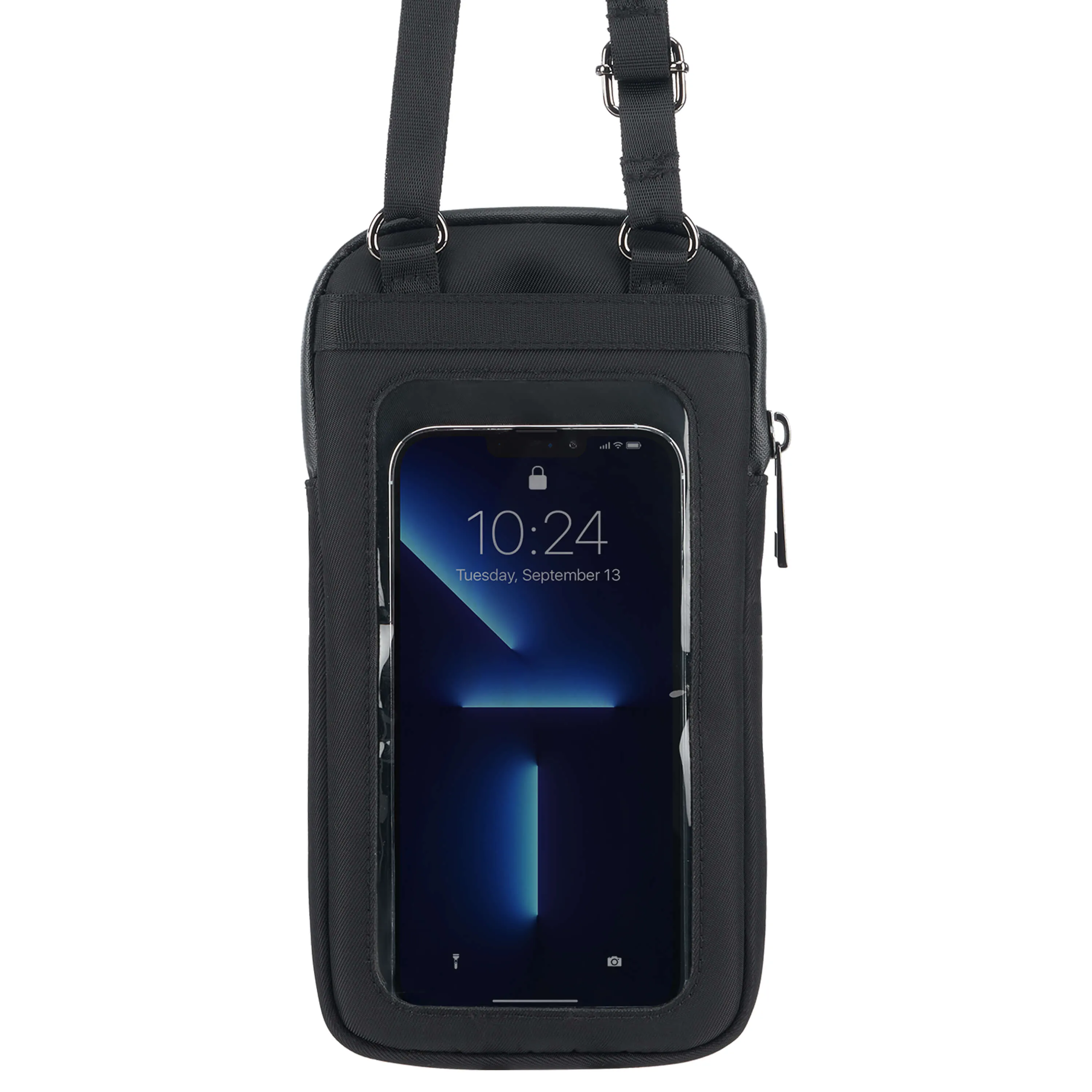 Phone Crossbody (Black) - Phone Pouch