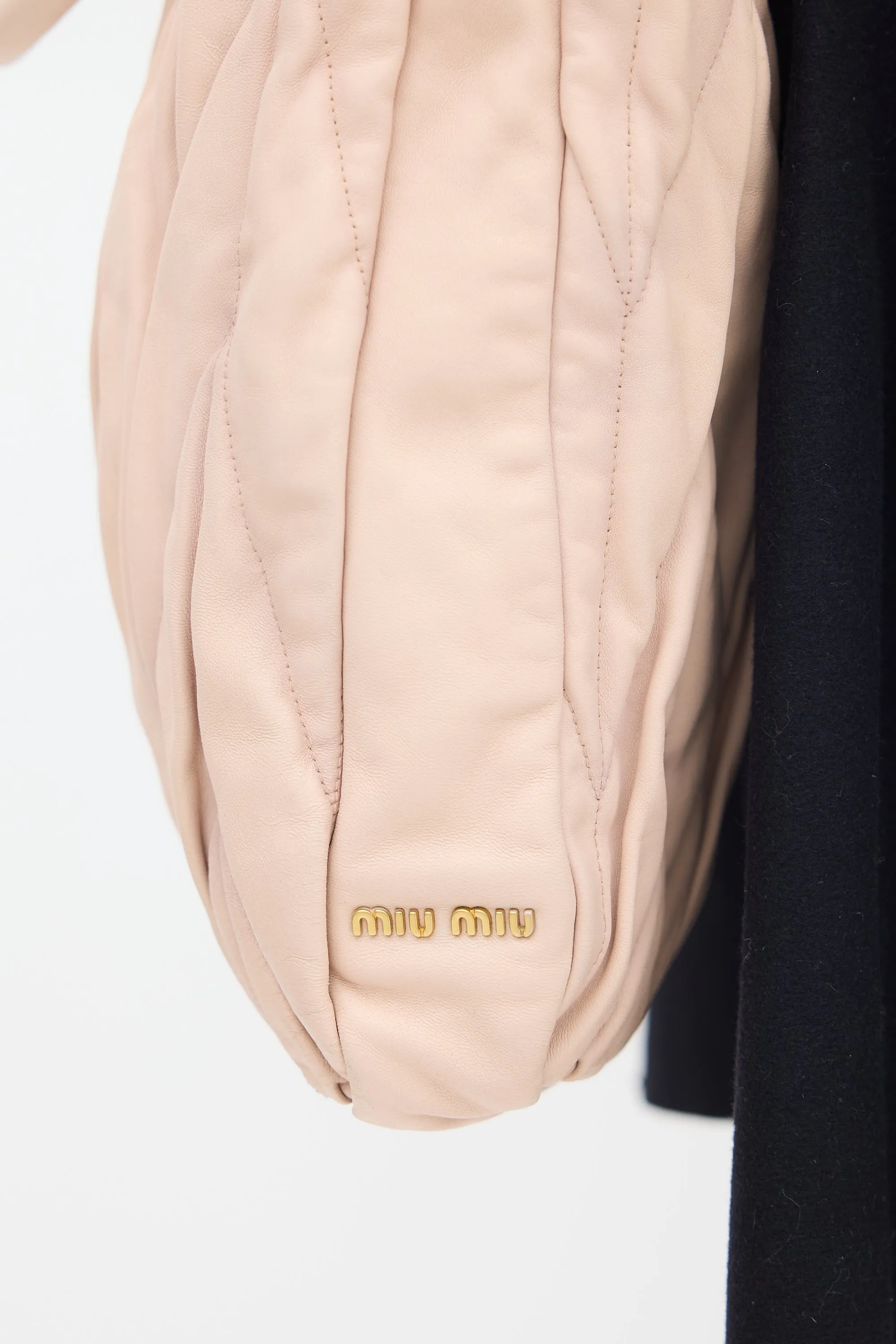 Pink Matelassé Leather Tote Bag